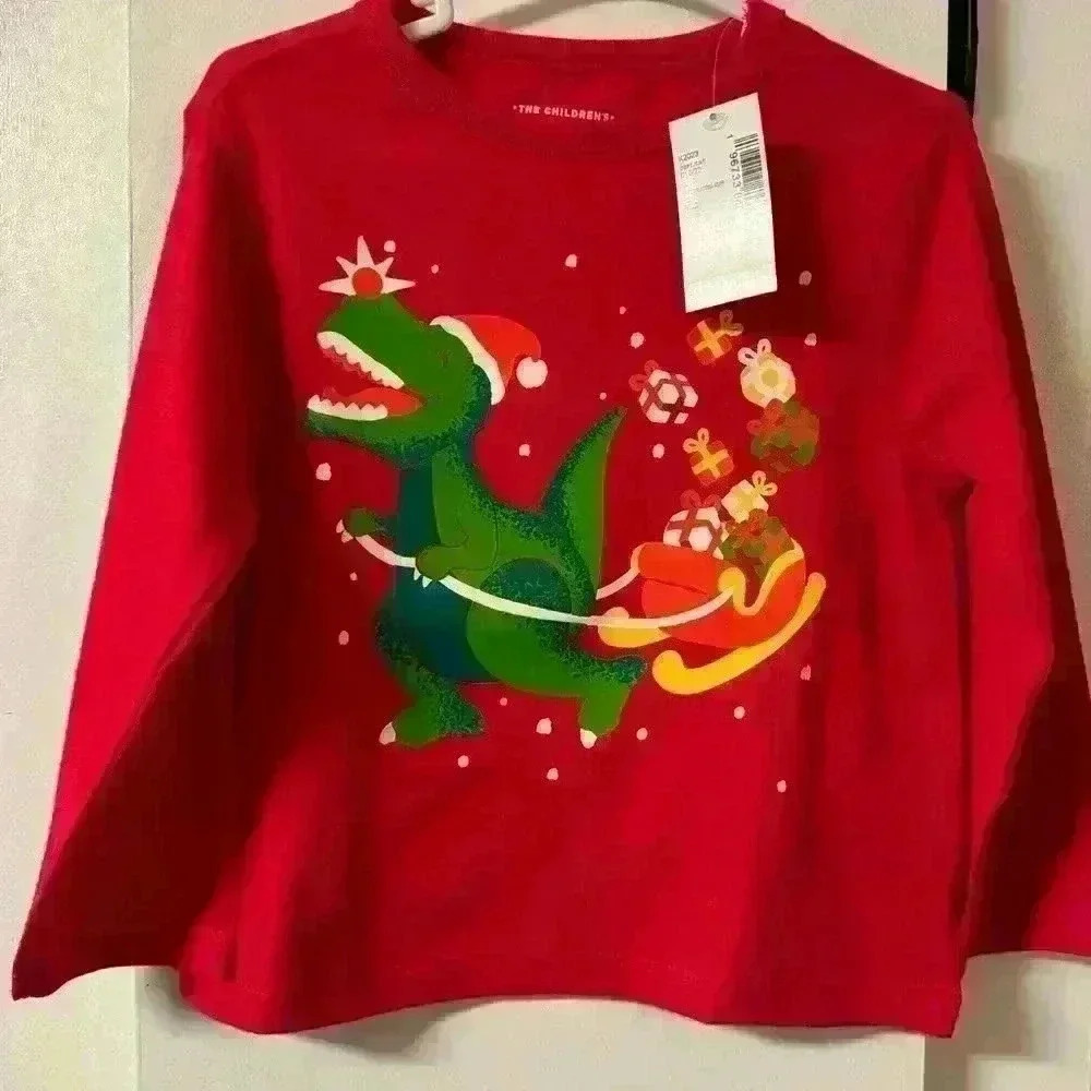Boys Children’s Place Christmas shirt 18-24m NWT